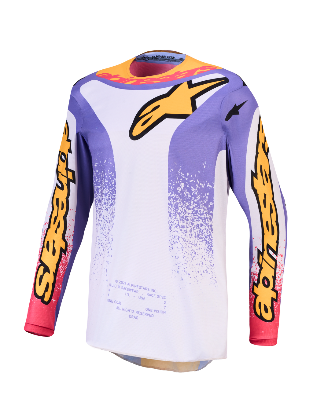 Maillot Alpinestars Fluid Drag réf 3761327-3193 lilas bleu iris face