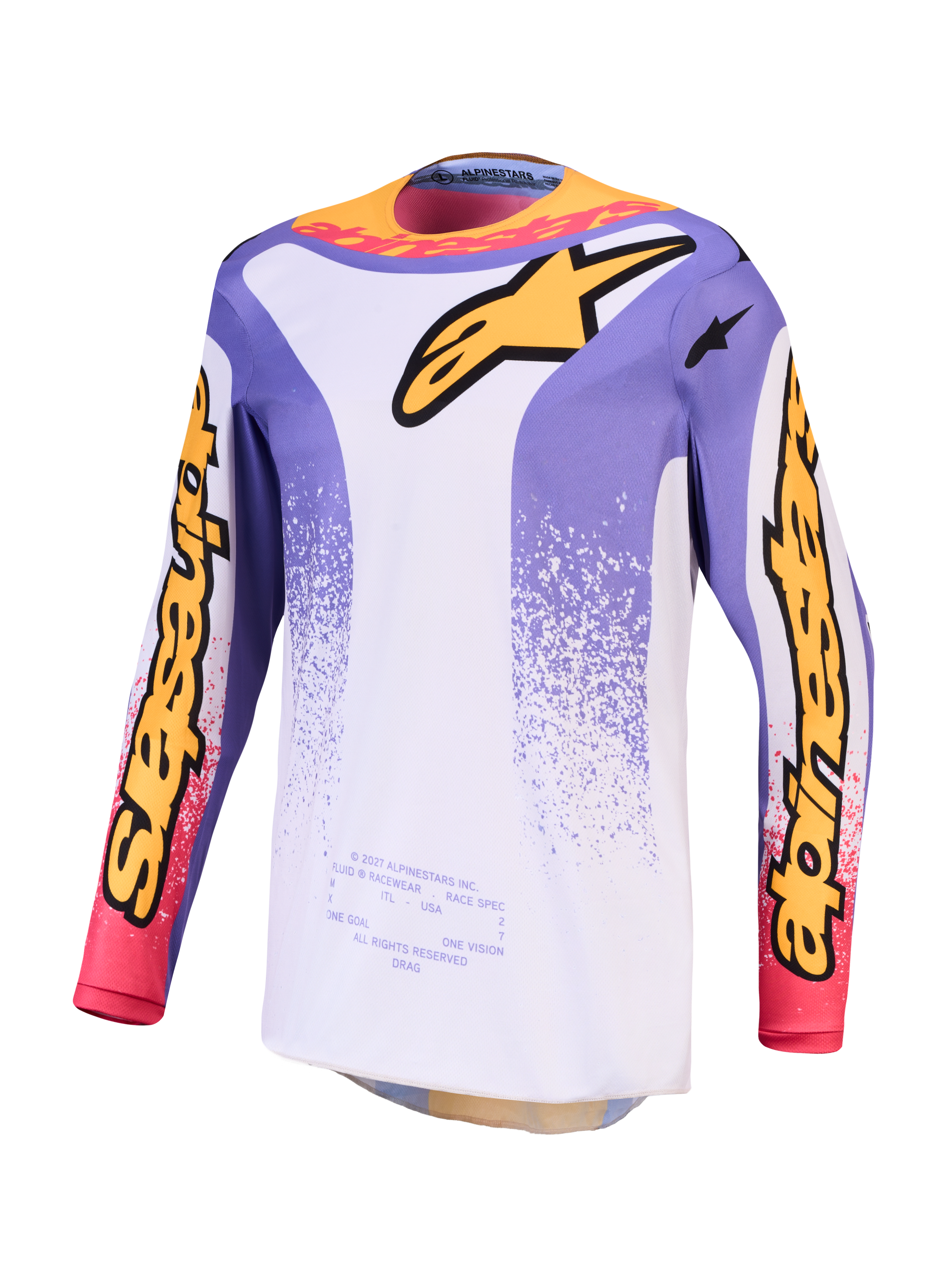 Maillot Alpinestars Fluid Drag réf 3761327-3193 lilas bleu iris face