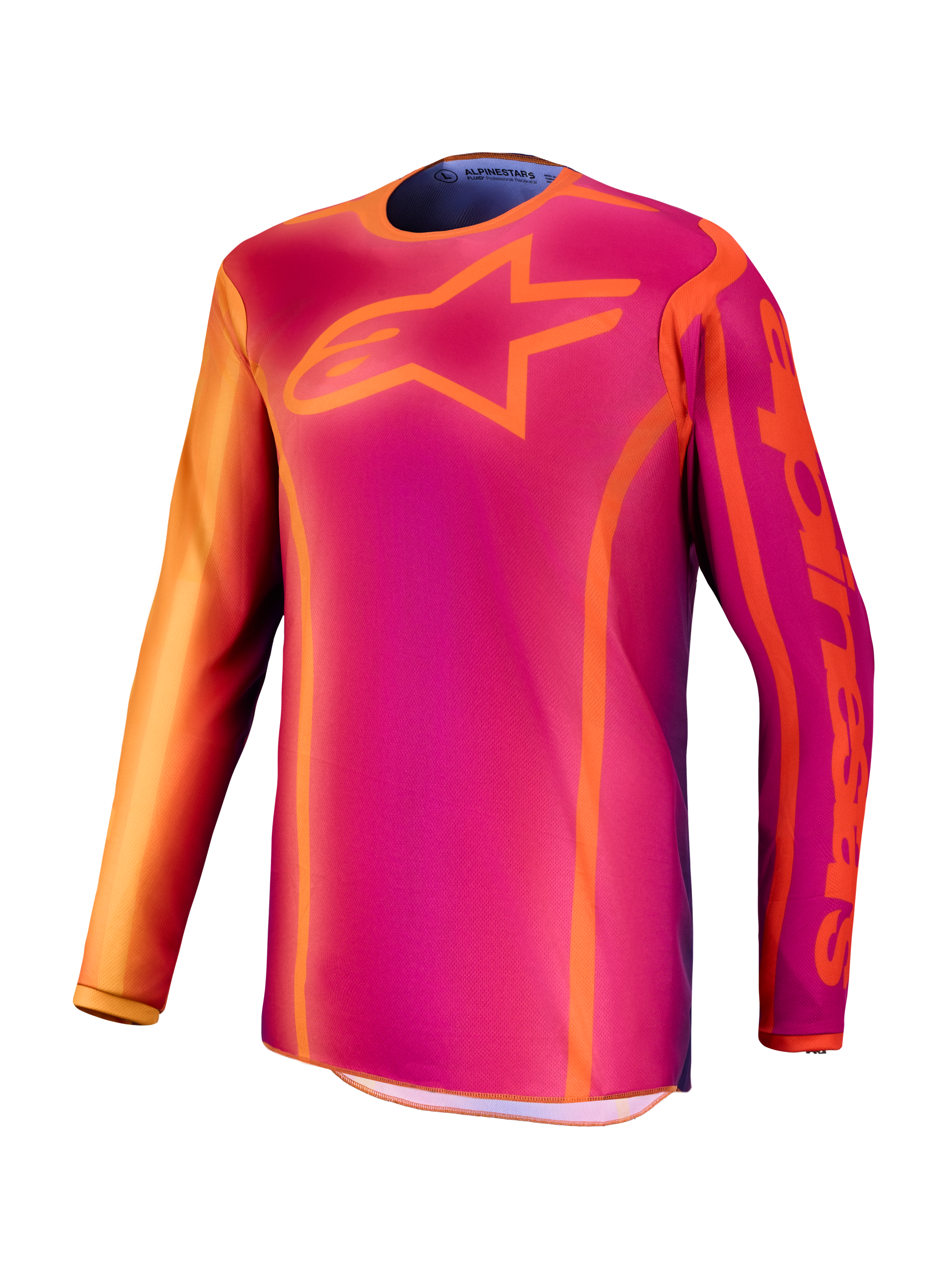 Maillot Alpinestars Fluid Kepler réf 3761727-3205 violet orange face