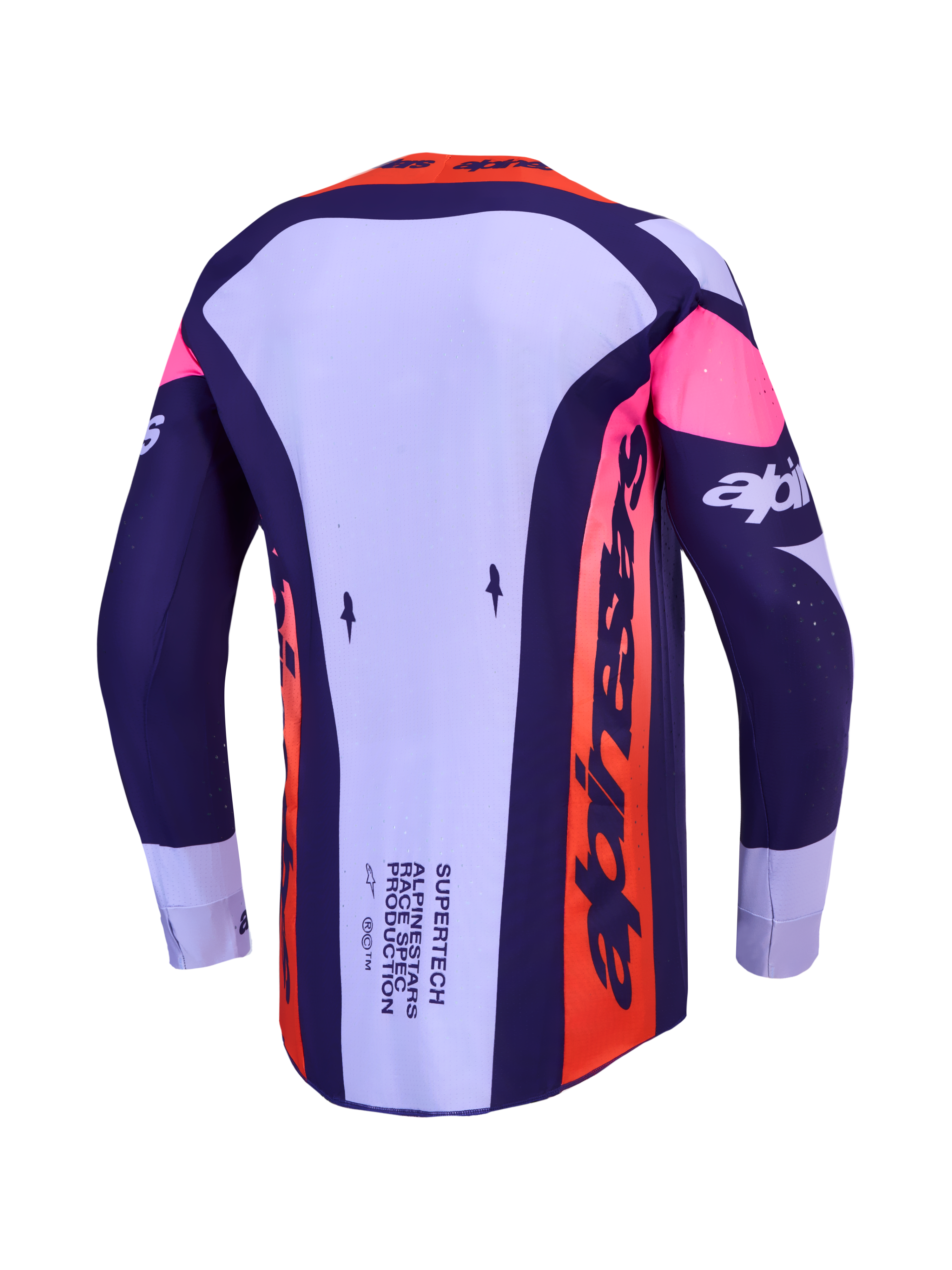 Maillot Alpinestars Supertech Dyna réf 3760227-3196 violet rose fluo dos
