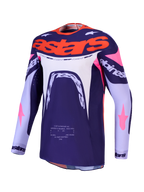 Maillot Alpinestars Supertech Dyna réf 3760227-3196 violet rose fluo face