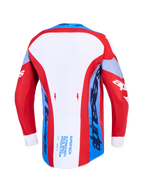 Maillot Alpinestars Supertech Dyna réf 3760227-3212 rouge blanc bleu dos