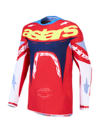 Maillot Alpinestars Supertech Dyna réf 3760227-3212 rouge bleu marine face