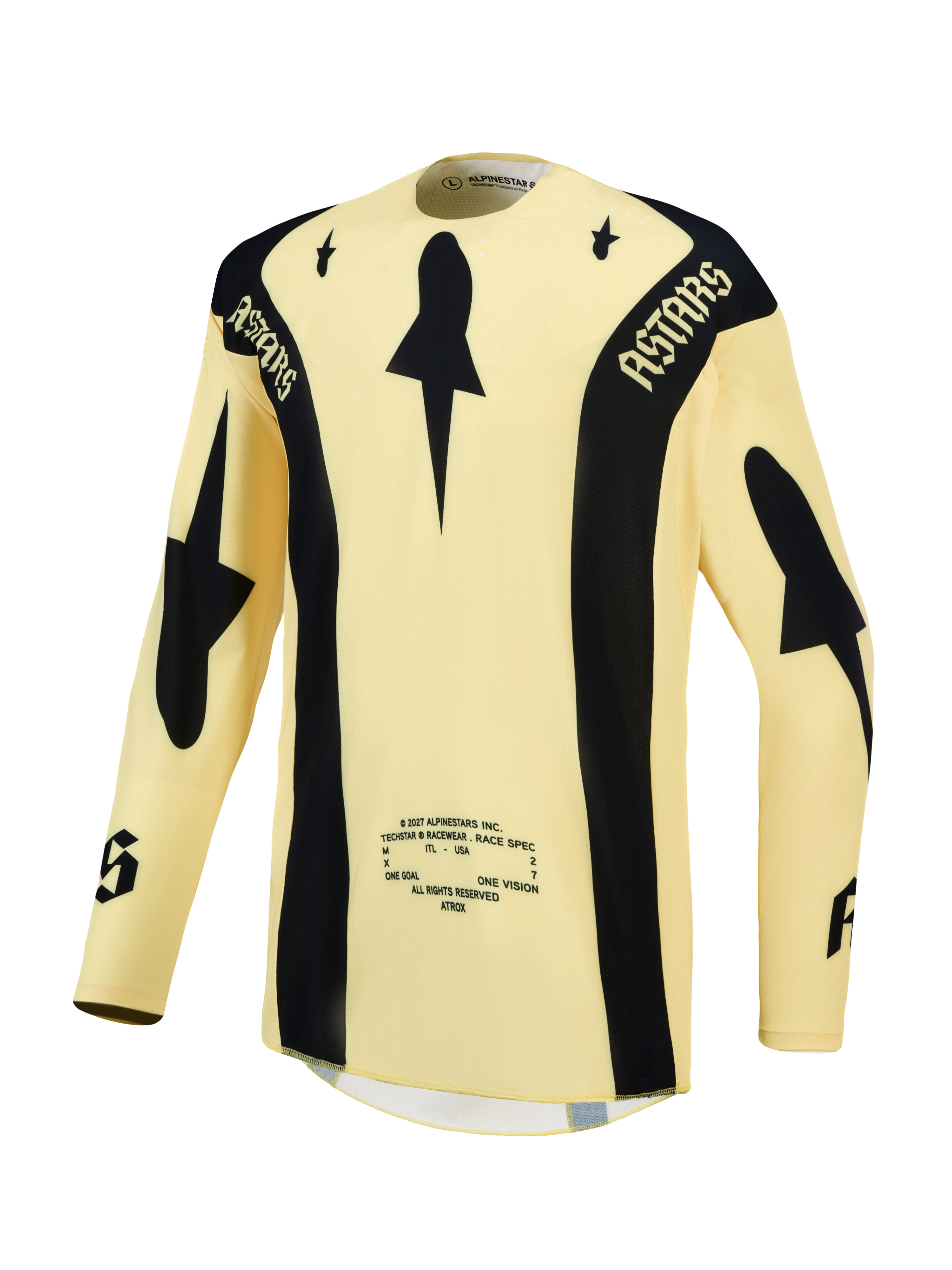 Maillot Alpinestars Techstar Atrox réf 3761527-526 jaune noir face