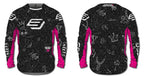 Maillot enfant Bud Racing Air Contest noir magenta - face