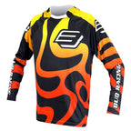 Maillot enfant Bud Racing Lava noir orange jaune - face