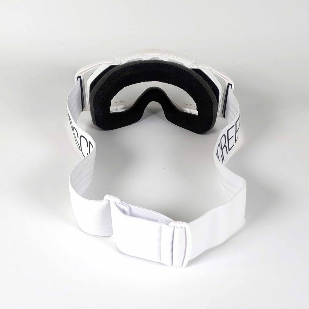 Masque AirScreen Aero EX X2 blanc enduro écran ouvrant anti-buée – vue face