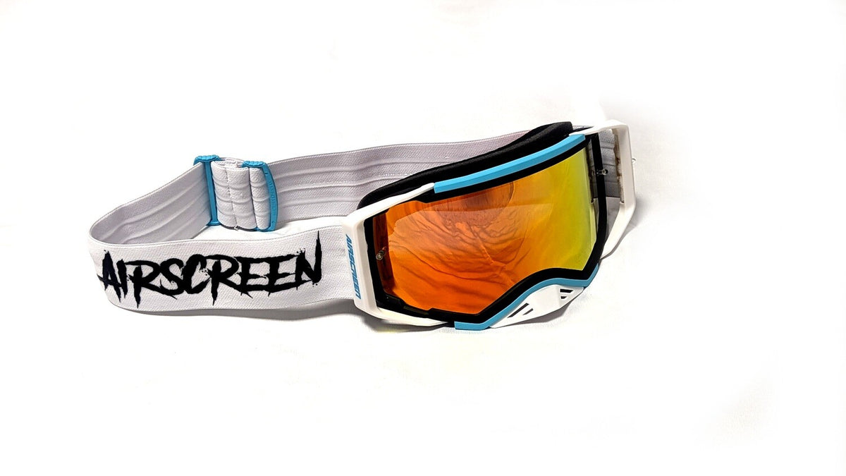 Masque AirScreen Aero MX 02 gris clair motocross anti-buée – vue trois quarts