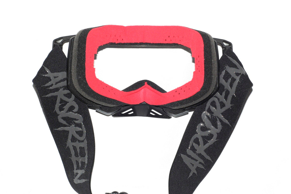 Masque AirScreen Aero MX 04 noir motocross anti-buée – vue face