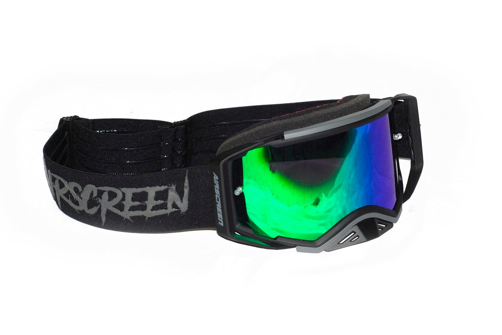 Masque AirScreen Aero MX 04 noir motocross anti-buée – vue trois quarts