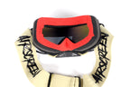 Masque AirScreen Aero MX 08 beige motocross anti-buée – vue face
