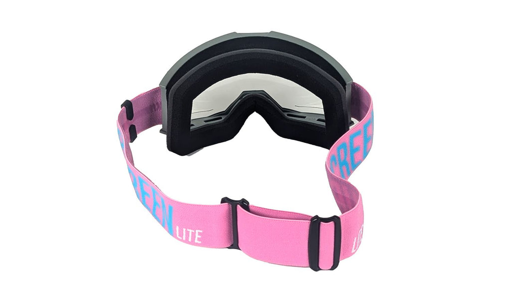 Masque AirScreen Lite EX 01 rose bleu ciel enduro écran ouvrant anti-buée – vue face