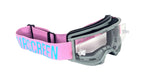Masque AirScreen Lite EX 01 rose bleu ciel enduro écran ouvrant anti-buée – vue trois quarts