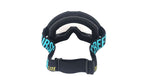 Masque AirScreen Lite MX 02 noir turquoise motocross anti-buée écran iridium vert – vue face