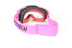 Masque AirScreen S-FIT 02 EX noir rose fluo enduro écran ouvrant anti-buée – vue face