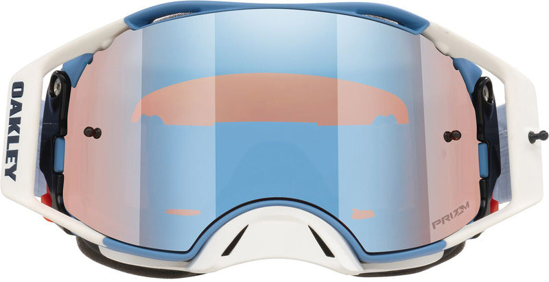 Masque Oakley Airbrake MX Sexton Matte White écran Prizm Sapphire - vue de face