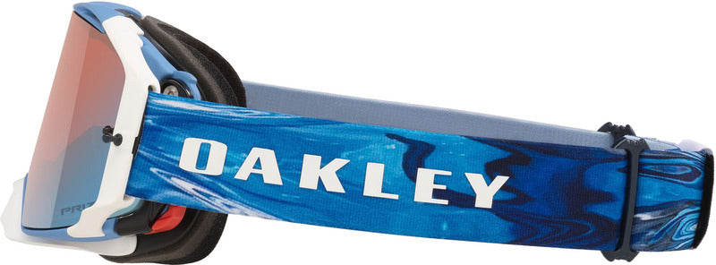 Masque Oakley Airbrake MX Sexton Matte White écran Prizm Sapphire - vue de profil