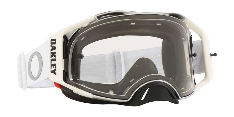 Masque Oakley Airbrake MX Tuff Blocks White écran clair - vue de face