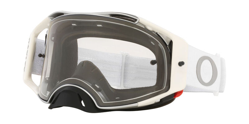 Masque Oakley Airbrake MX Tuff Blocks White écran clair - vue de trois quarts