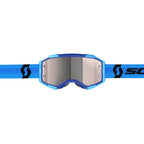 Masque Scott Fury bleu avec écran Prospect pour motocross enduro et hard enduro