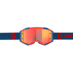 Masque Scott Fury rouge bleu avec écran Scott Prospect pour motocross enduro