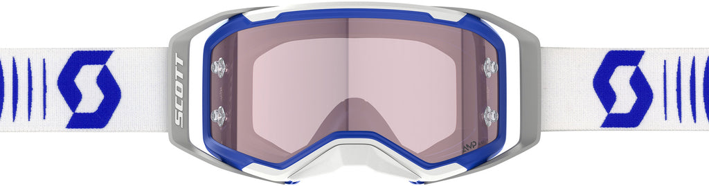 Masque Scott Prospect 2.0 AMP Doppler White bleu vue de profil écran Amplifier rose