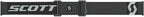 Sangle du masque Scott Prospect 2.0 AMP noir blanc dépliée avec logo Scott
