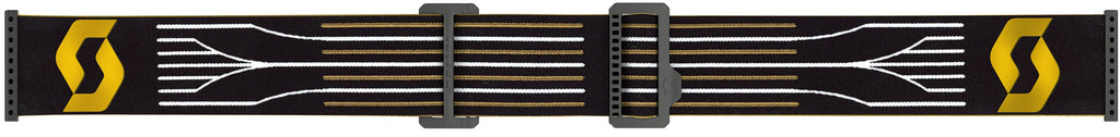 Sangle du masque Scott Prospect 2.0 AMP noir or dépliée avec logo Scott