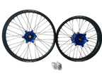 Paire de roues Factory Wheels noir bleu pour KTM Husqvarna GasGas enduro motocross 21x1.60 18x2.15
