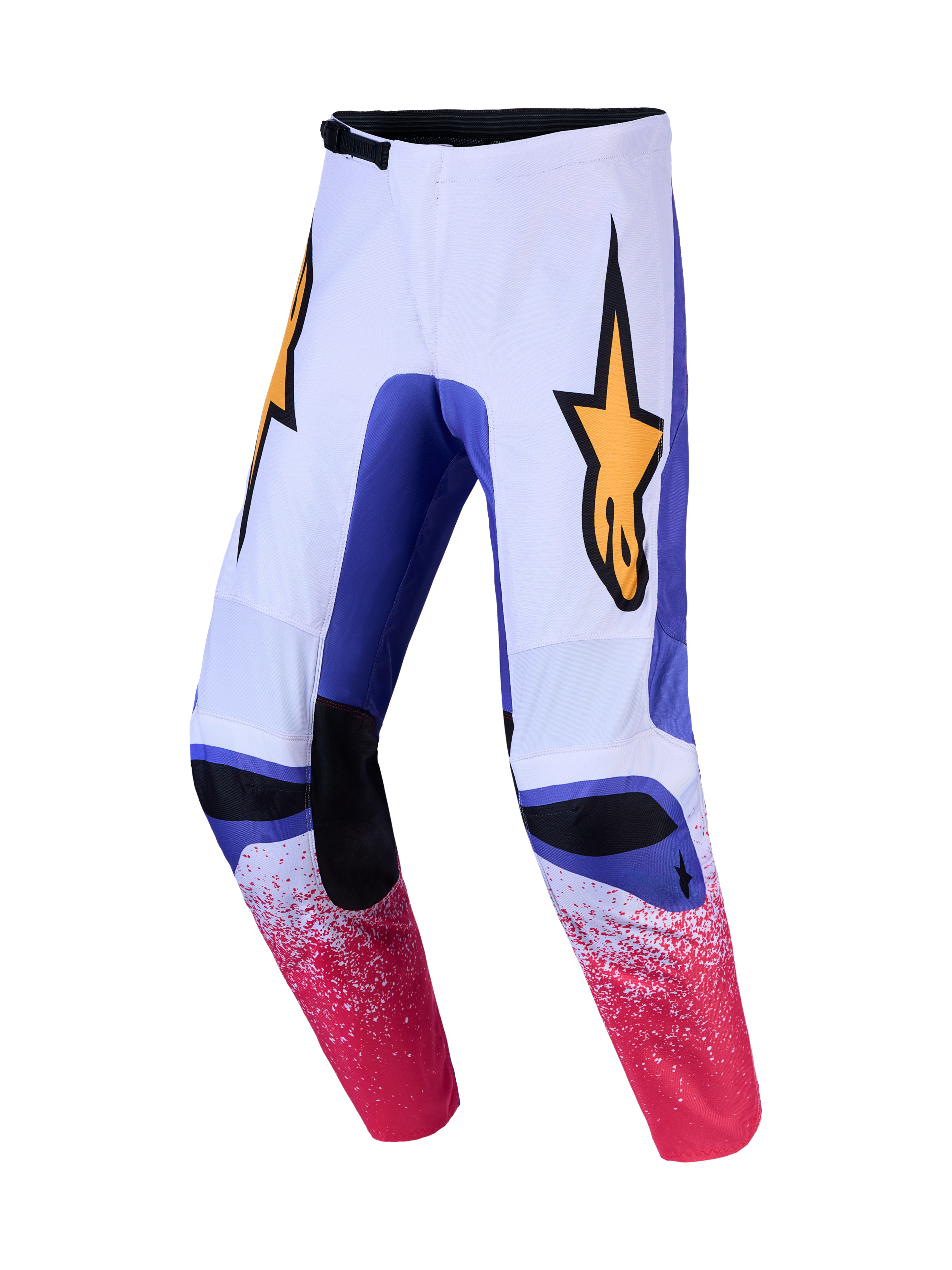 Pantalon Alpinestars Fluid Drag réf 3721327-3193 blanc et bleu face