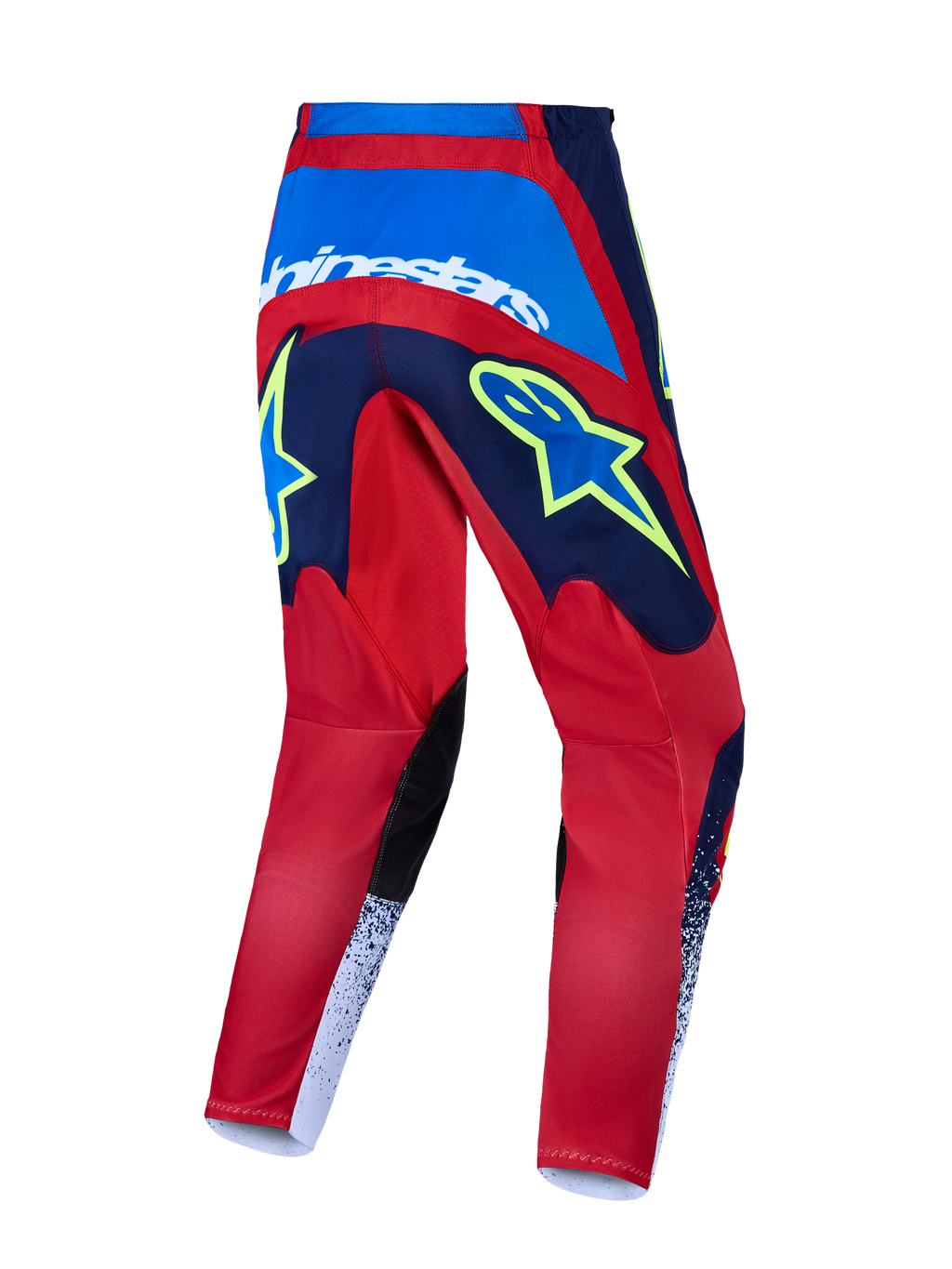 Pantalon Alpinestars Fluid Drag réf 3721327-7365 rouge et bleu dos