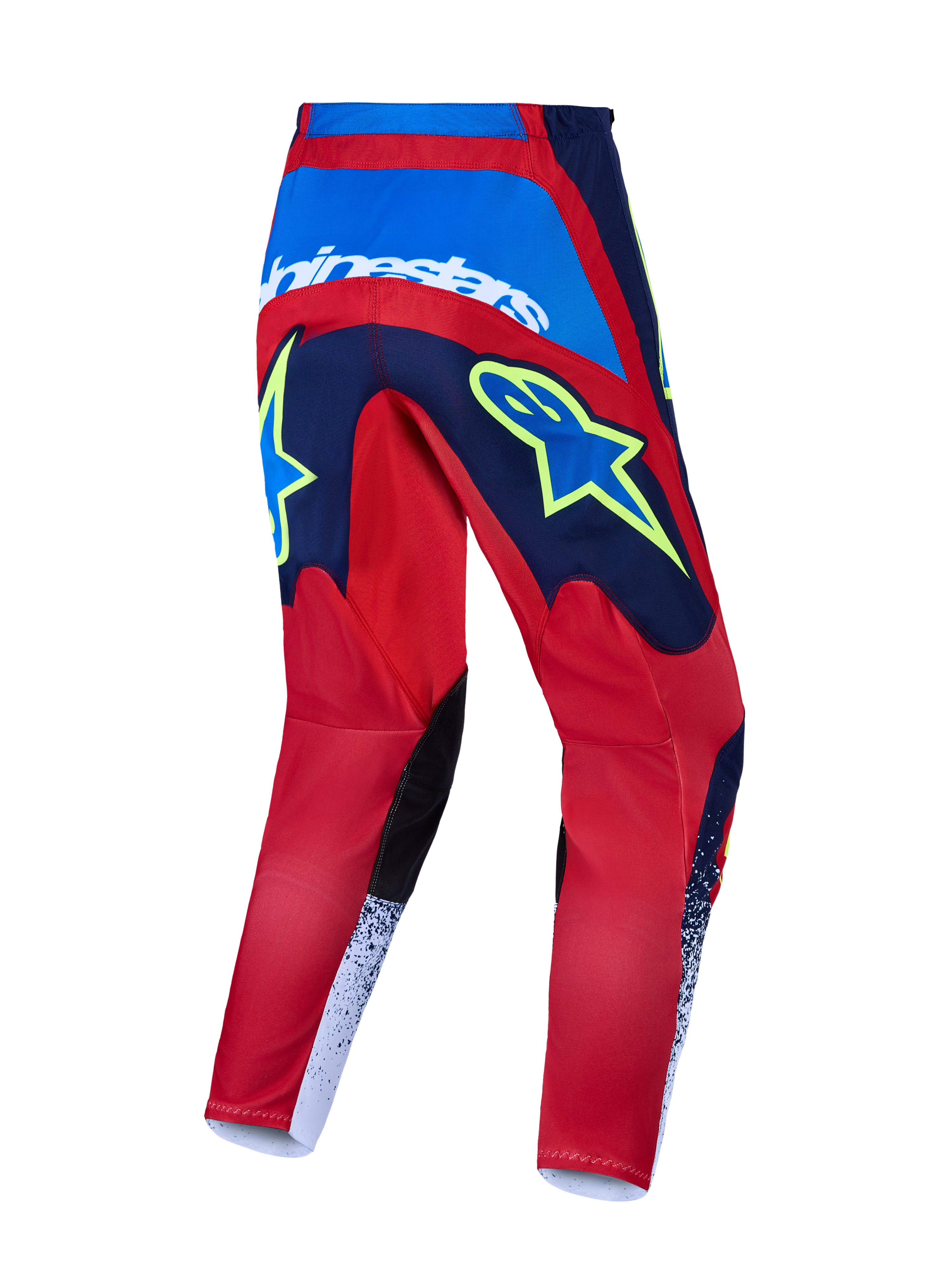 Pantalon Alpinestars Fluid Drag réf 3721327-7365 rouge et bleu dos