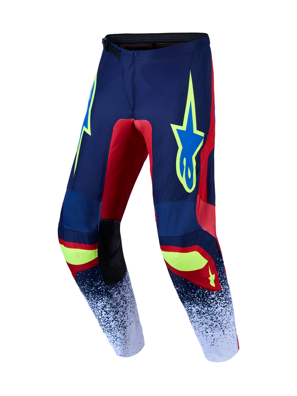 Pantalon Alpinestars Fluid Drag réf 3721327-7365 bleu marine rouge face