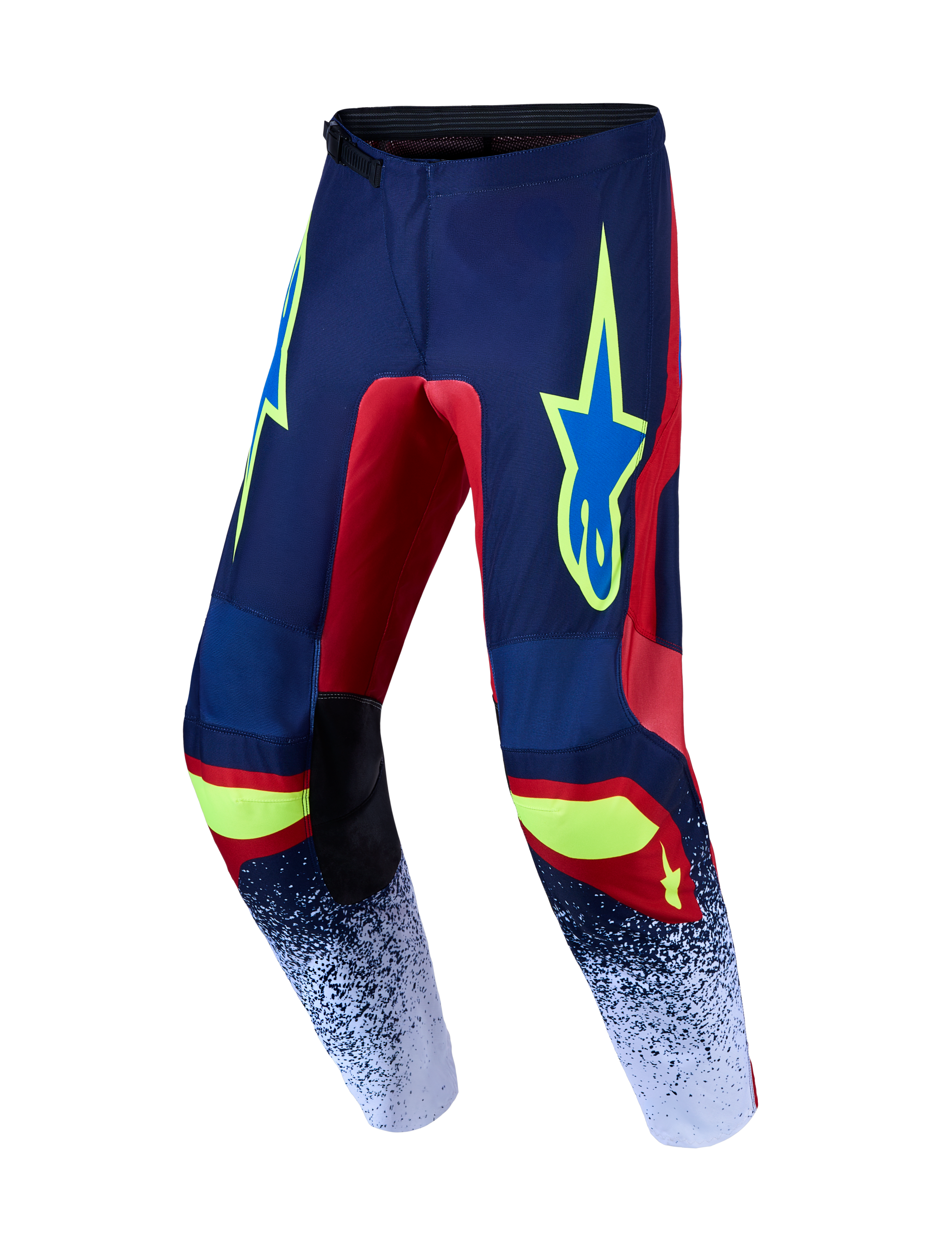Pantalon Alpinestars Fluid Drag réf 3721327-7365 bleu marine rouge face