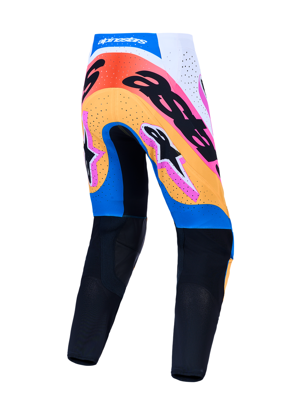Pantalon Alpinestars Supertech Dyna réf 3720227-2089 bleu et orange dos