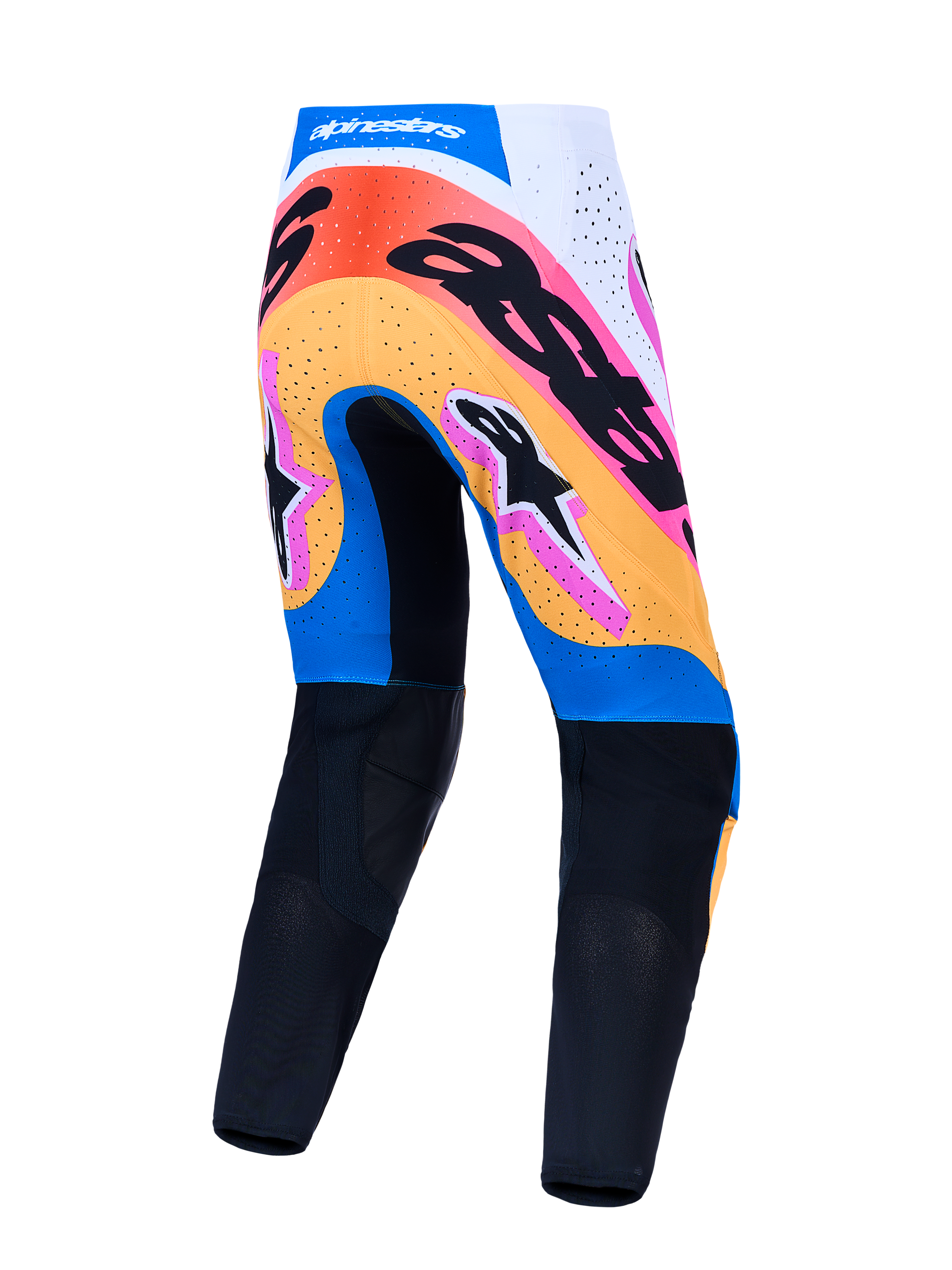 Pantalon Alpinestars Supertech Dyna réf 3720227-2089 bleu et orange dos