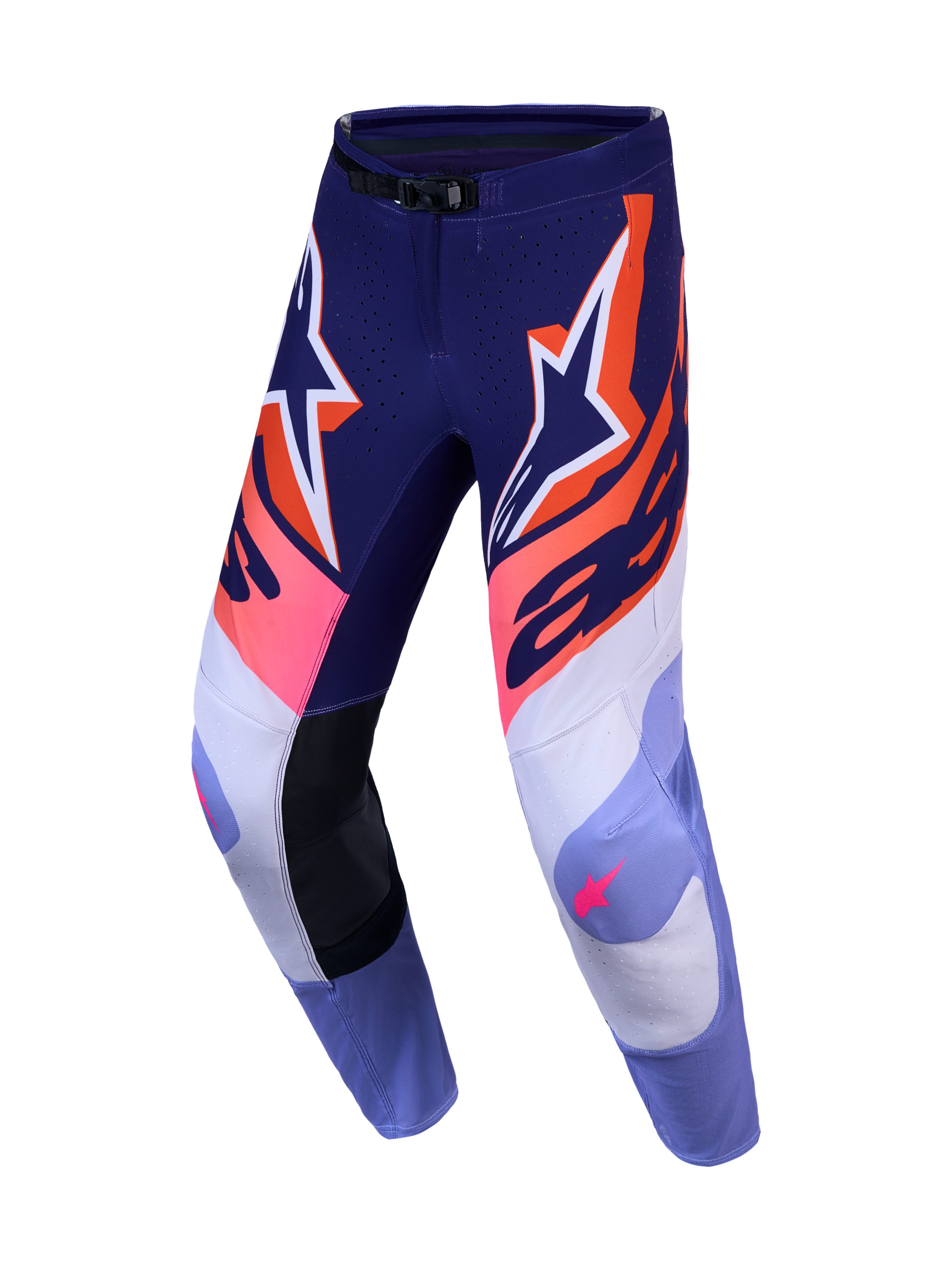 Pantalon Alpinestars Supertech Dyna réf 3720227-3196 violet rose fluo face
