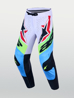 Pantalon Alpinestars Supertech Dyna réf 3720227-3202 lilas vert fluo face