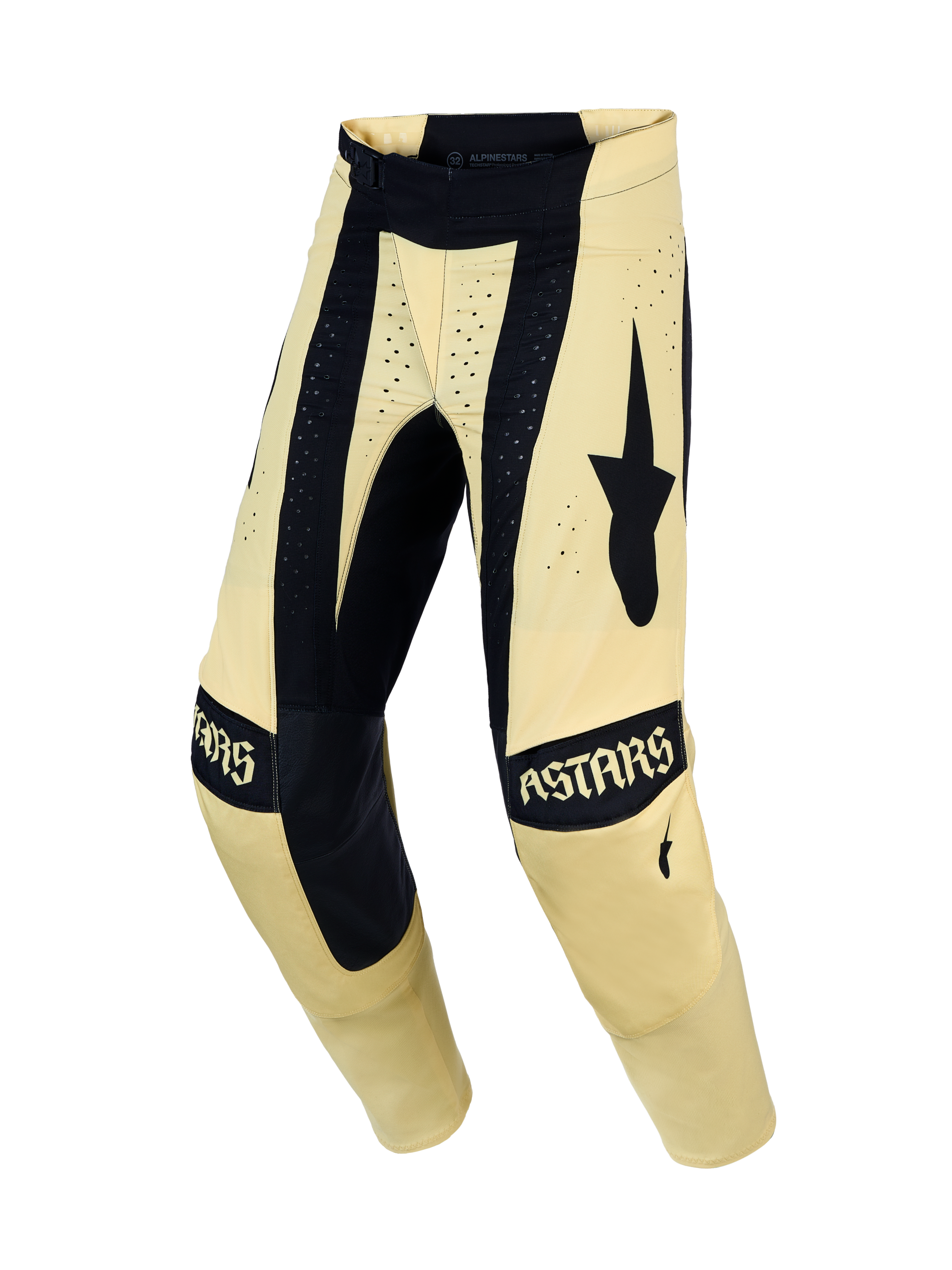 Pantalon Alpinestars Techstar Atrox réf 3721527-526 crème et noir face