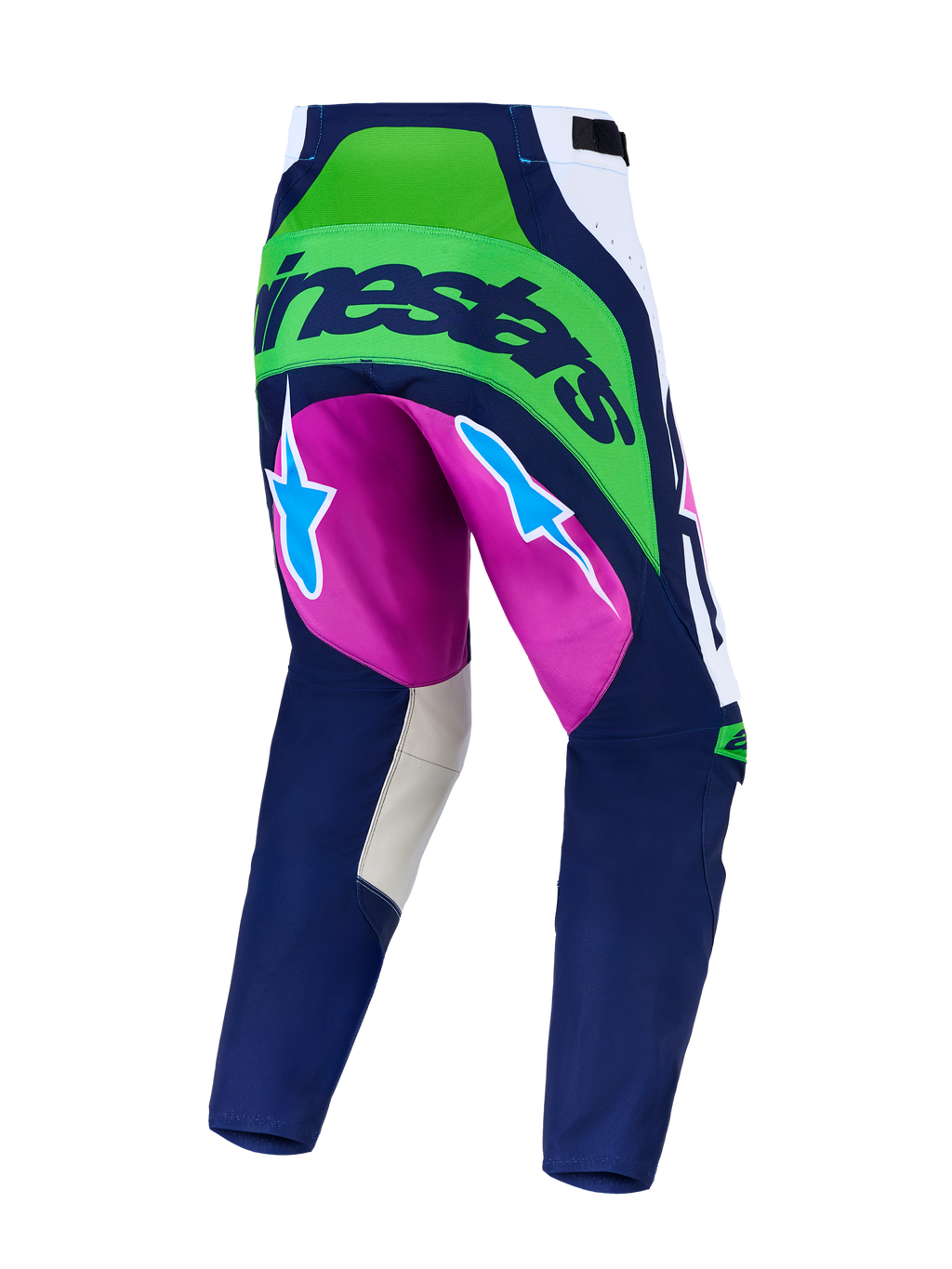 Pantalon Alpinestars Techstar Maven réf 3720427-2093 bleu vert fluo dos