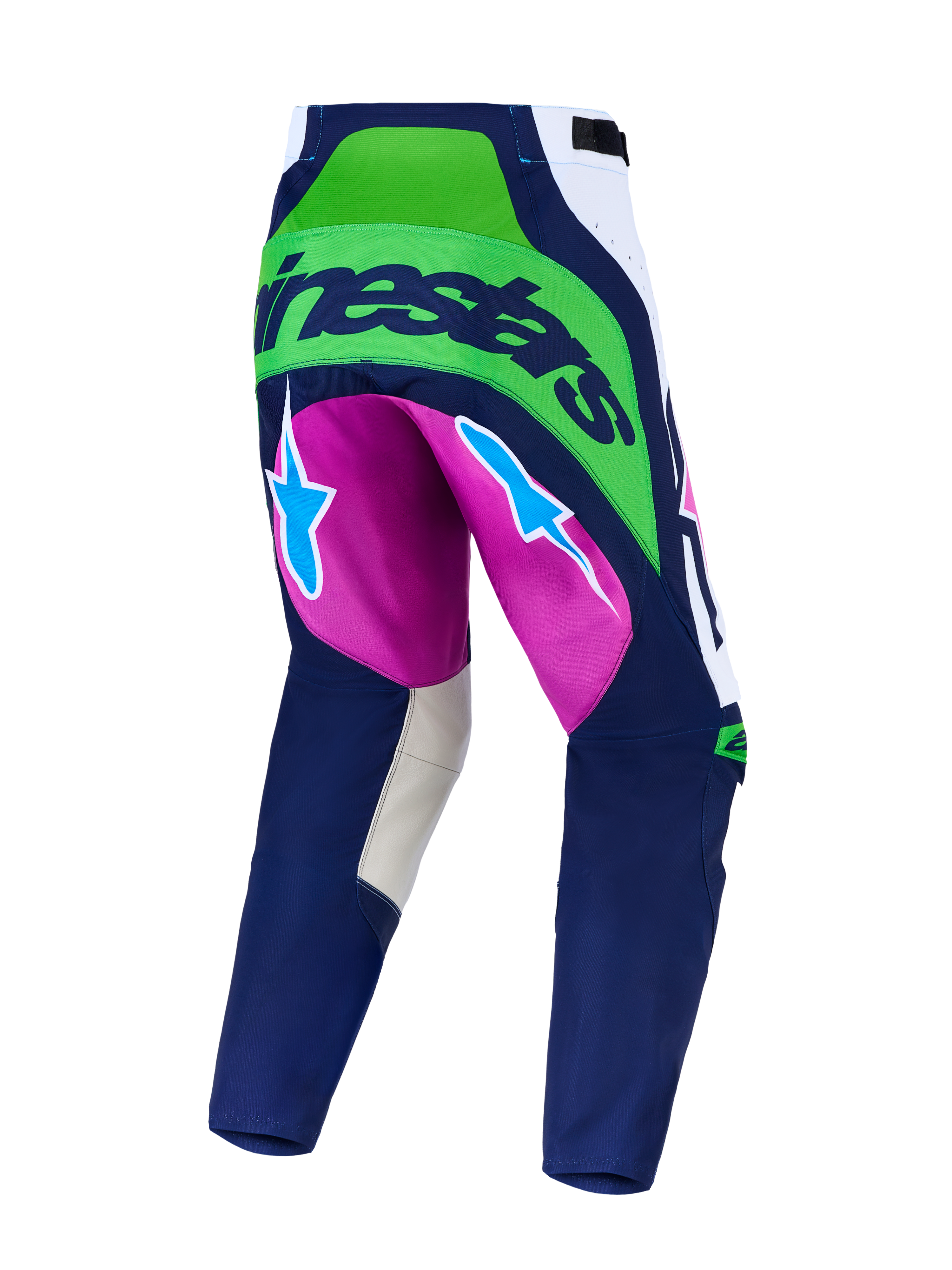 Pantalon Alpinestars Techstar Maven réf 3720427-2093 bleu vert fluo dos