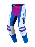 Pantalon Alpinestars Techstar Maven réf 3720427-2099 blanc bleu corail face