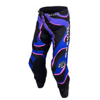 Pantalon enfant Bud Racing GP Lava noir bleu violet rose fluo - face