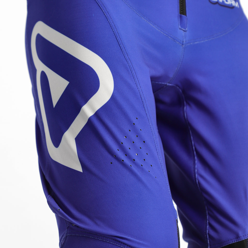 Détail de la ceinture du pantalon Acerbis MX Track 2.0 bleu avio chiné