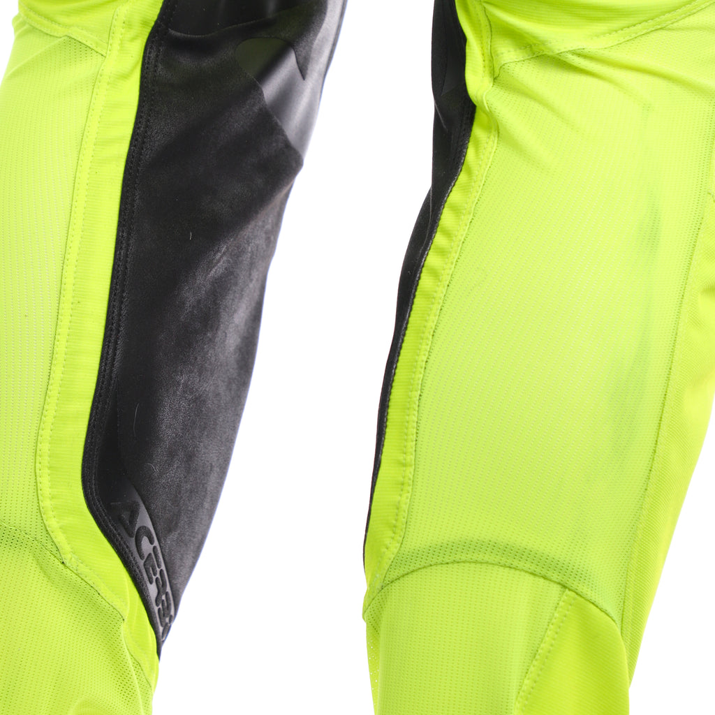 Détail de la ceinture du pantalon Acerbis MX Track 2.0 jaune fluo
