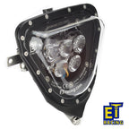 Plaque phare LED ET Racing Dual 5 Beta, vue arrière et connectique