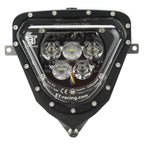 Plaque phare LED ET Racing Dual 5 noire pour Beta RR 2020-2025, vue de face