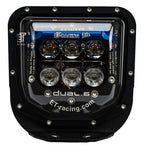 Détail des six optiques LED CREE XLAMP XP-L de la plaque phare ET Racing Dual 6 Husqvarna