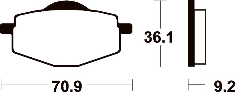 Plaquettes de frein avant Tecnium compatibles Yamaha DTR 125 de 1996 à 2005