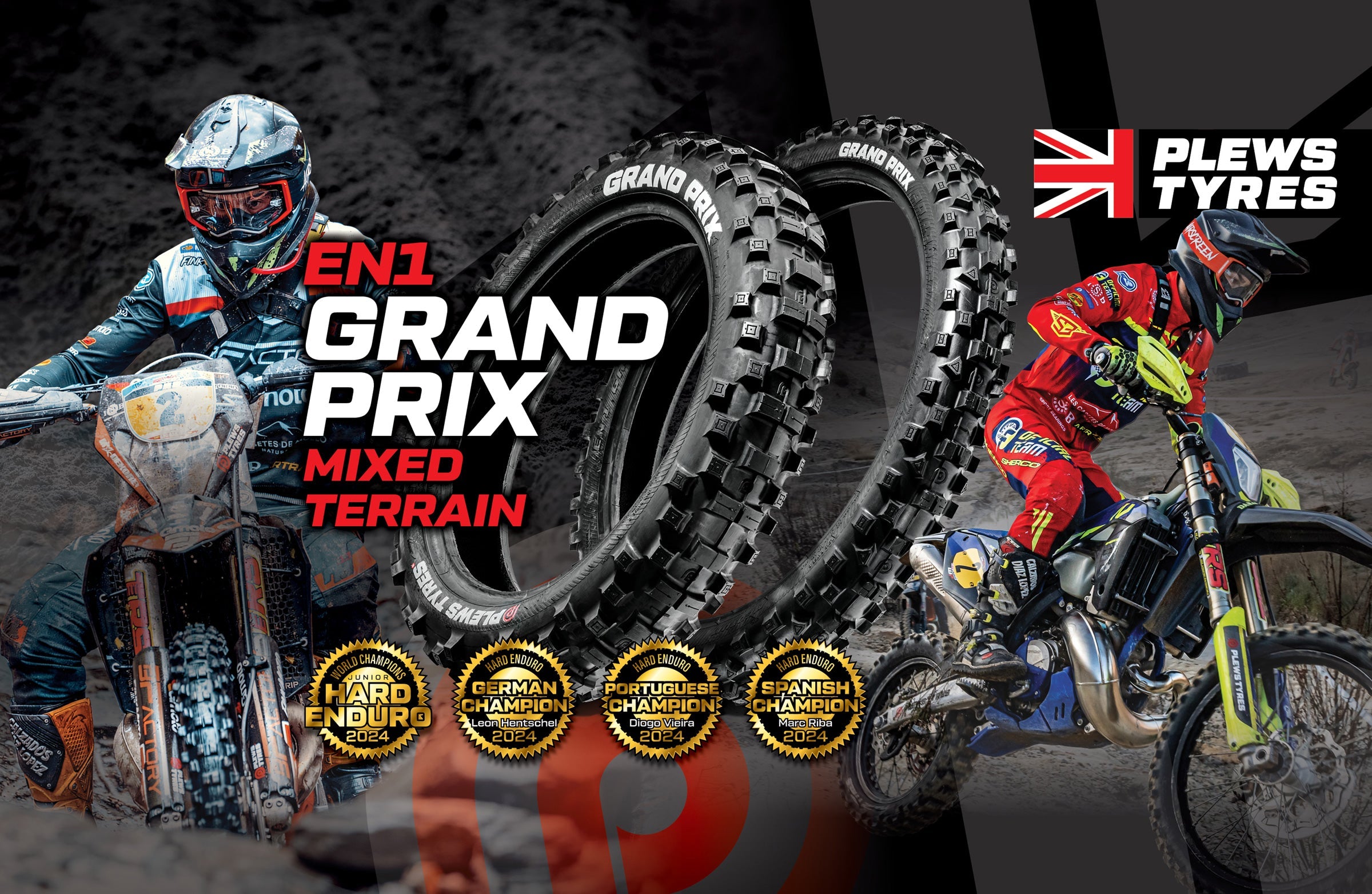 Pneu enduro Plews Tyres EN1 Grand Prix en action sur le terrain